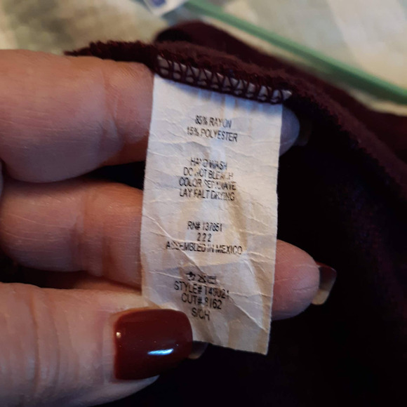 Burgandy Duster Open Sweater Size Small - Picture 8 of 8